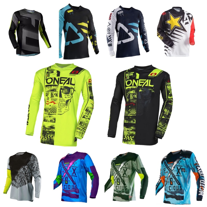 Cycling Gear Ladies - Maglia da Motocross Traspirante ad Asciugatura