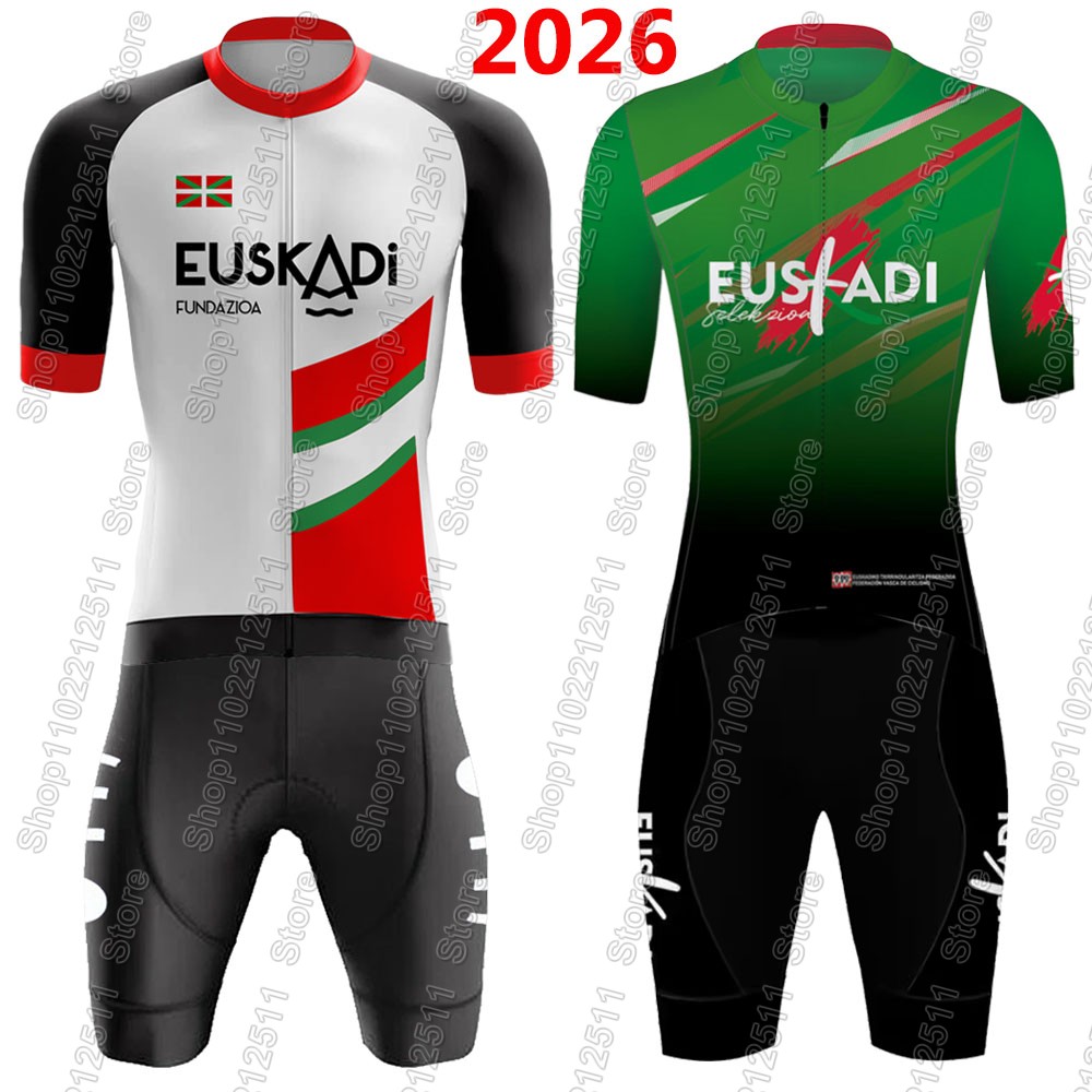 Padded Cycling Shorts - Completo Ciclismo Euskadi Team 2026 Estivo