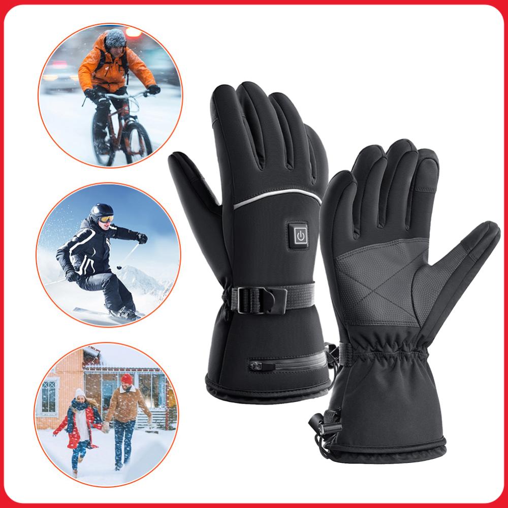 Cycling Gear Temperature - Guanti Riscaldati con Touch Screen, Guanti