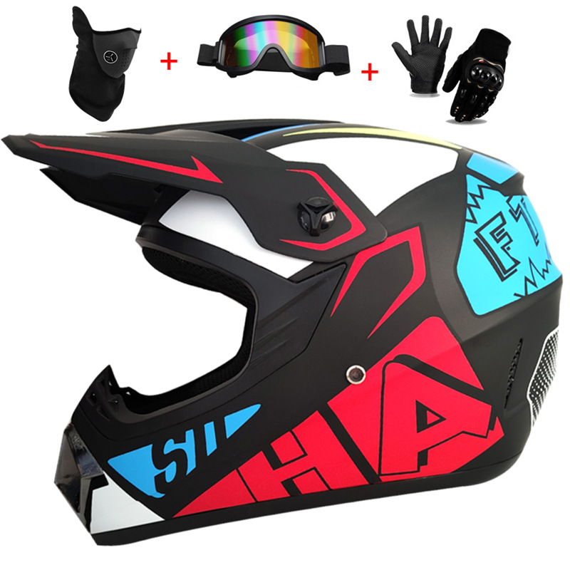 Cycling Protective Gear Kids - Set di 3 Caschi Integrali per