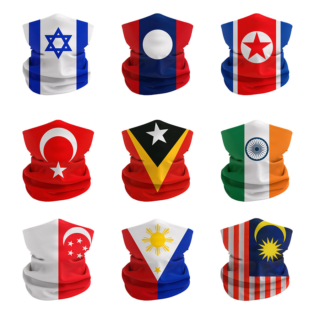 Philippines Cycling Gear - Bandana stampata con bandiere nazionali asiatiche